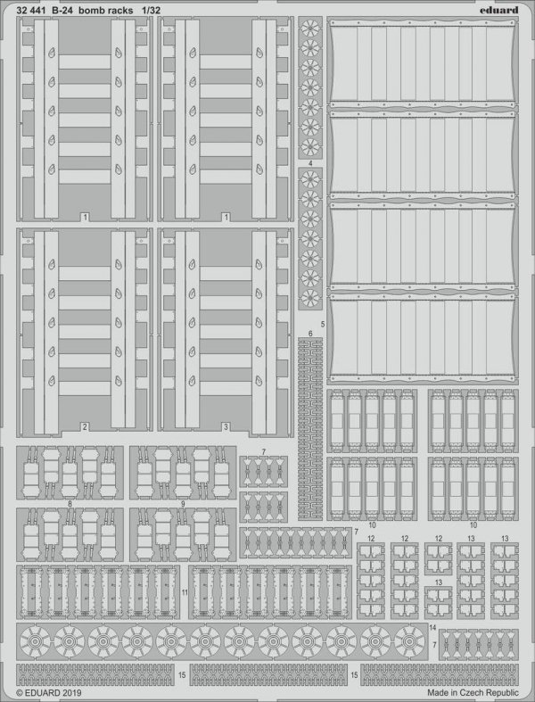 Eduard 32441 B-24 bomb racks HOBBY BOSS 1/32