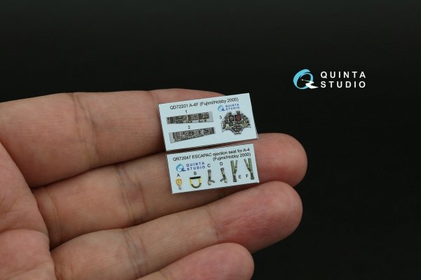 Quinta Studio QD72201 A-4F 3D-Printed &amp; coloured Interior on decal paper (Fujimi/Hobby 2000) 1/72
