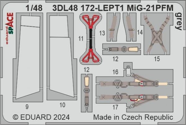 Eduard 3DL48172 MiG-21PFM grey SPACE EDUARD 1/48