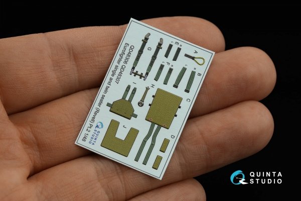 Quinta Studio QD48307 Eurofighter twin seater 3D-Printed coloured Interior on decal paper (Revell) 1/48