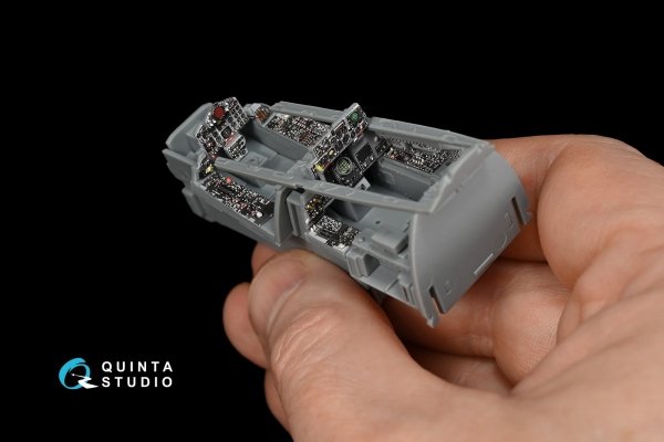 Quinta Studio QD48130 F-4D early 3D-Printed &amp; coloured Interior on decal paper (for ZM SWS kit) 1/48