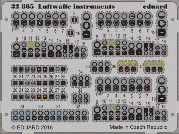 Eduard 32865 Luftwaffe instruments 1/32 