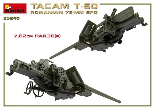 MiniArt 35240 ROMANIAN 76-mm SPG TACAM T-60 INTERIOR KIT 1/35