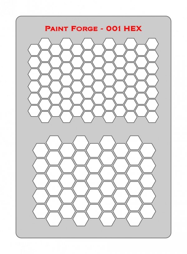 Paint Forge PFST001L STENCIL - HEX