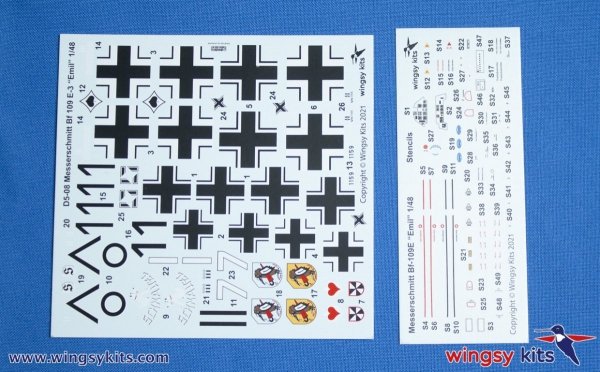Wingsy Kits D5-08 German WWII Fighter MESSERSCHMITT Bf 109 E-3 1/48