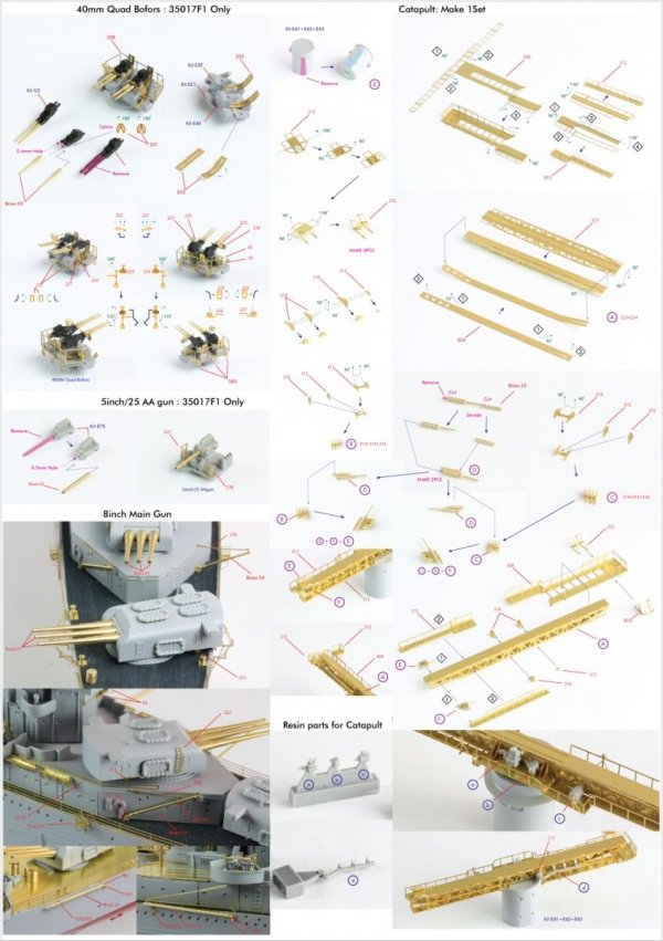 Pontos 37017F1 USS CA-35 Indianapolis 1945 Detail Up Set ADVANCED (1:350)
