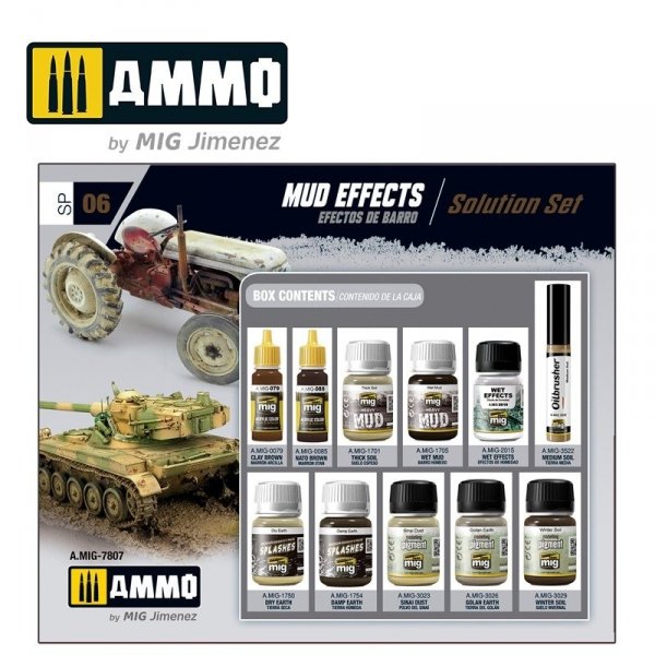 AMMO of Mig Jimenez 7807 MUD EFFECTS. SOLUTION SET