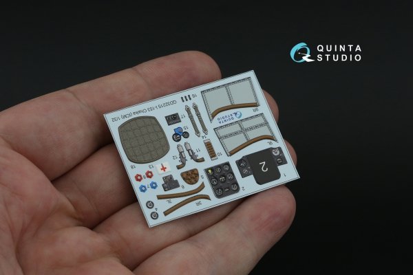 Quinta Studio QD32215 I-153 3D-Printed coloured Interior on decal paper (ICM) 1/32