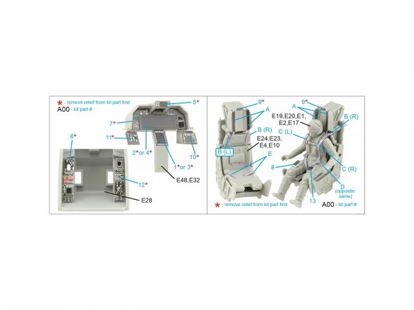 Quinta Studio QD48441 J-20 3D-Printed coloured Interior on decal paper (Meng) 1/48