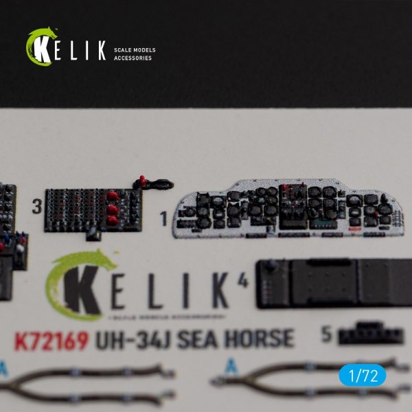 Kelik K72169 UH-34J SEA HORSE - interior 3D decals for Italeri kit (1/72)