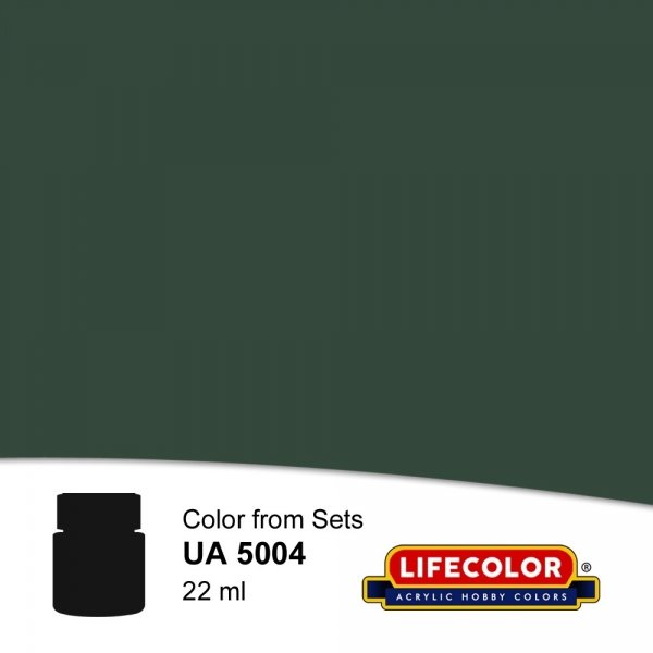 Lifecolor UA5004 Acrylic Aircraft Colors D2 Green Black 22ml
