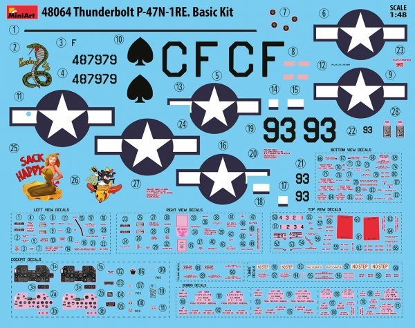 MiniArt 48064 P-47N-1RE THUNDERBOLT BASIC KIT 1/48