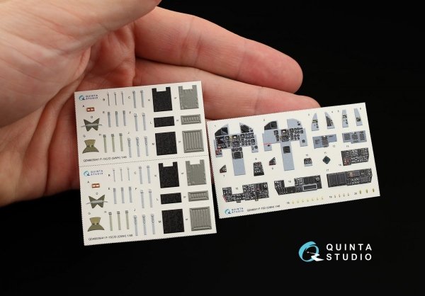 Quinta Studio QD48041 F-15D 3D-Printed &amp; coloured Interior on decal paper (for GWH kit) 1/48