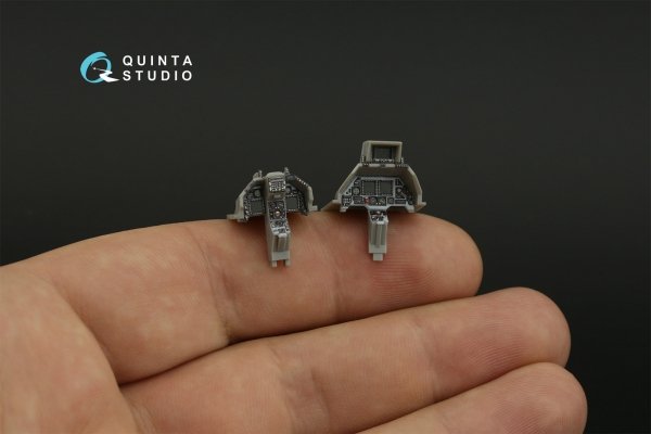 Quinta Studio QD48419 F-16D block 40 3D-Printed &amp; coloured Interior on decal paper (Kinetic 2022 tool) 1/48