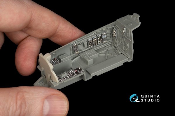 Quinta Studio QD48214 F-15C PAD-upgraded 3D-Printed &amp; coloured Interior on decal paper with resin parts (GWH) 1/48