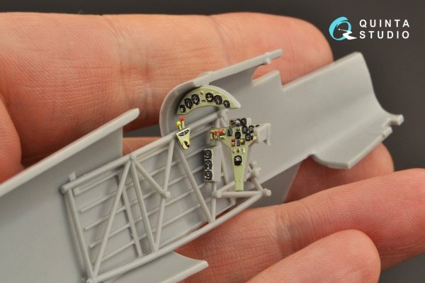 Quinta Studio QD48274 He 51B 3D-Printed &amp; coloured Interior on decal paper (Roden) 1/48