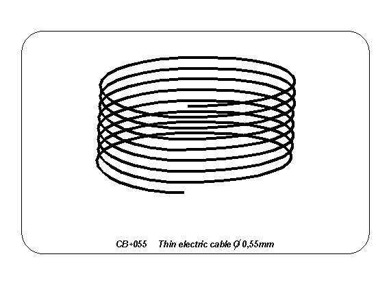 Aber CB-055 Thin electric wire / Cienki przewód elektryczny 0.55 mm x 5 m