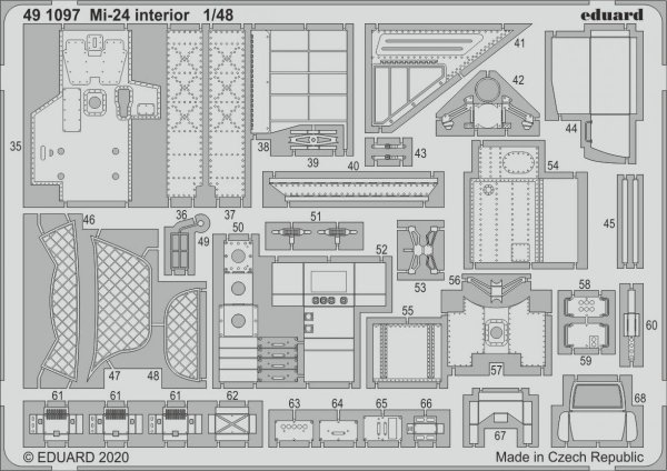 Eduard 491097 Mi-24 interior 1/48 ZVEZDA