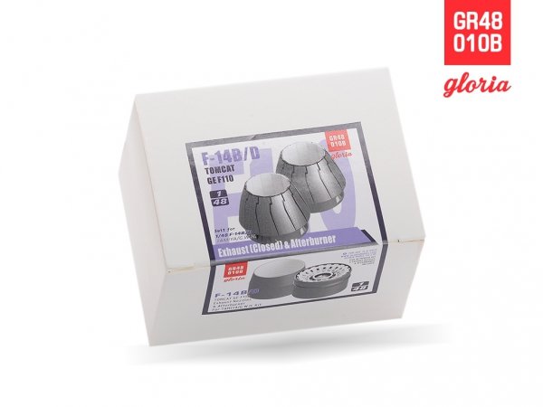 Gloria GR48010B F-14B/D F110-GE-400 Exhaust Nozzle &amp; Afterburner CLOSED TAMIYA/G.W.H. 1/48