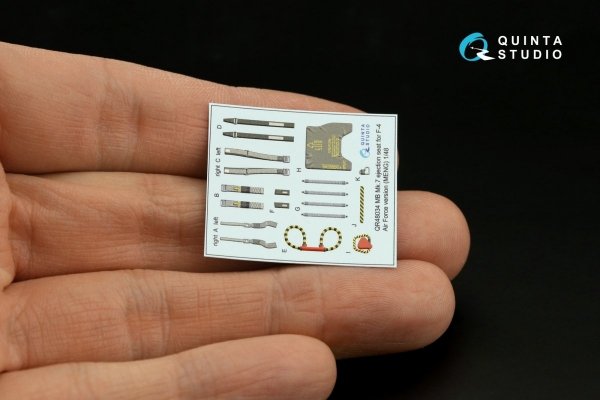 Quinta Studio QD+48371 F-4E with DMAS 3D-Printed &amp; coloured Interior on decal paper (Meng) (with 3D-printed resin parts) 1/48