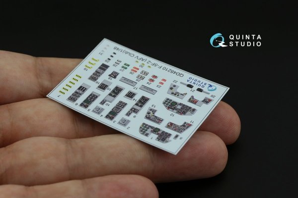 Quinta Studio QD48210 F-5F-2 3D-Printed &amp; coloured Interior on decal paper (AFV club) 1/48