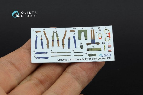 Quinta Studio QR48012 MB Mk.7 seat for F-104 family (Kinetic) 1/48