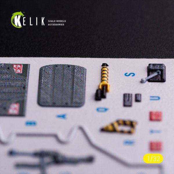Kelik K32037 AV-8 Harrier - interior 3D decals for Trumpeter kit (1/32)