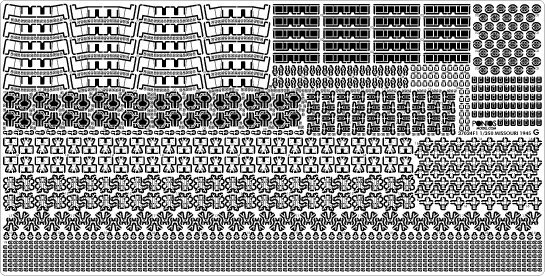 Pontos 37034FB USS BB-63 Missouri 1945 Advanced Detail Up Set for Hobbyboss Kit (Deck Blue 20B stained wooden deck) 1/350