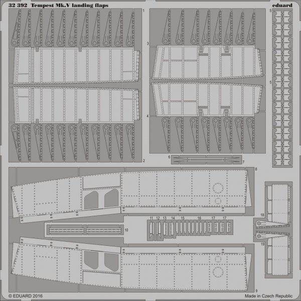 Eduard 32392 Tempest Mk. V landing flaps 1/32 SPECIAL HOBBY
