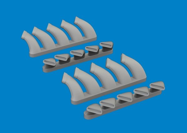Eduard 6481073 Mosquito exhaust stacks PRINT TAMIYA 1/48