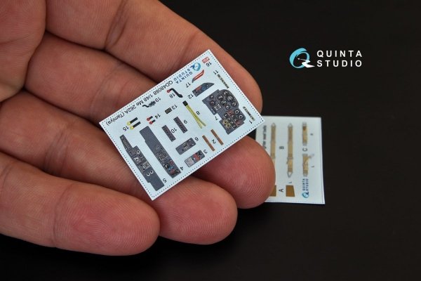 Quinta Studio QD48088 Me-262A 3D-Printed &amp; coloured Interior on decal paper (for Tamiya kit) 1/48