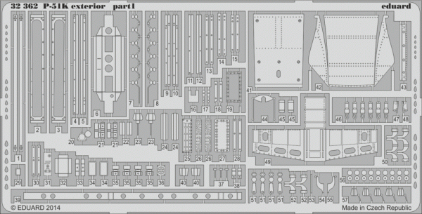 Eduard 32362 P-51K exterior 1/32 Dragon
