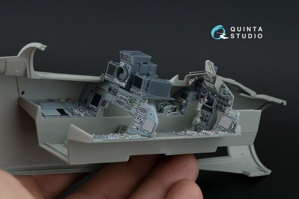 Quinta Studio QDS+32232 Tornado ECR Italian 3D-Printed &amp; coloured Interior on decal paper (Italeri) (Small version) (with 3D-printed resin parts) 1/32
