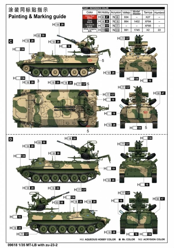 Trumpeter 09618 MT-LB with zu-23-2 1/35