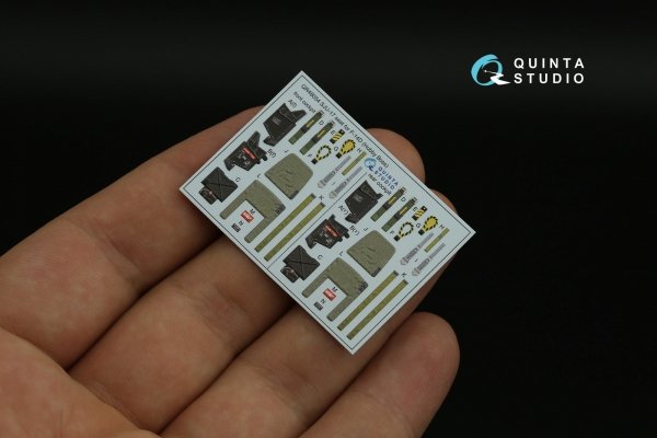 Quinta Studio QD48405 F-14D 3D-Printed &amp; coloured Interior on decal paper (Hobby Boss) 1/48