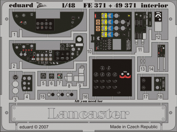 Eduard 49371 Lancaster interior 1/48 Tamiya