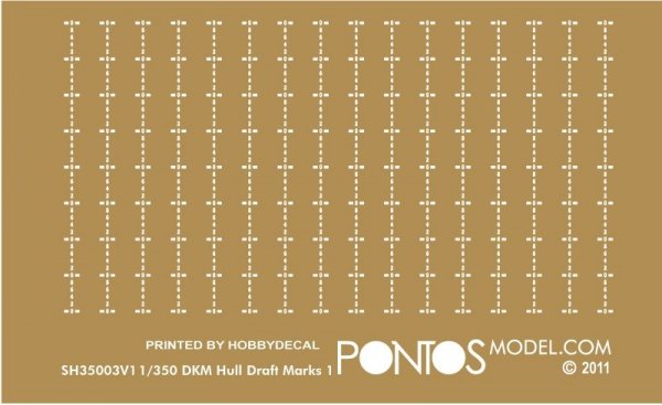 Pontos 35013WD1 DKM Bismarck Wooden Deck set (1:350)