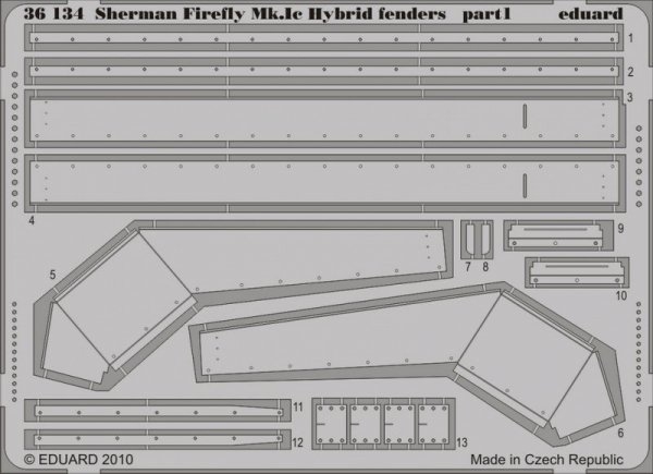 Eduard 36134 Sherman Firefly Mk. Ic Hybrid fenders 1/35 Dragon