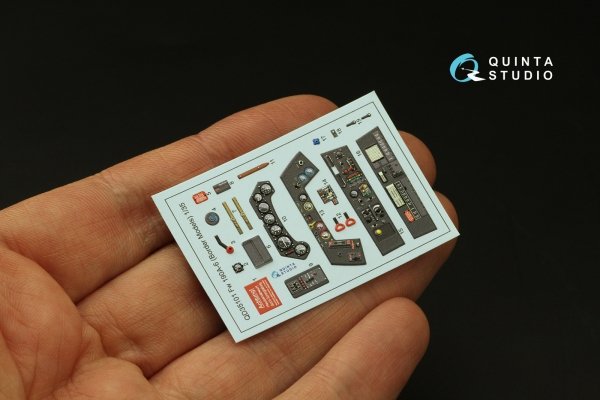 Quinta Studio QD35101 FW 190A-6 3D-Printed &amp; coloured Interior on decal paper (Border Model) 1/35