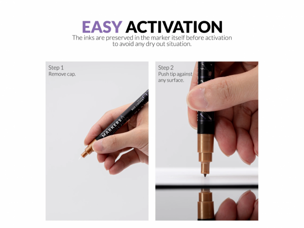 Gaahleri GM-MS04 Metallic Series Markers Dark Iron