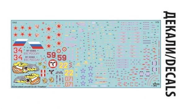 Zvezda 7312 SOVIET ATTACK AIRCRAFT SU-25 “FROGFOOT” 1/72