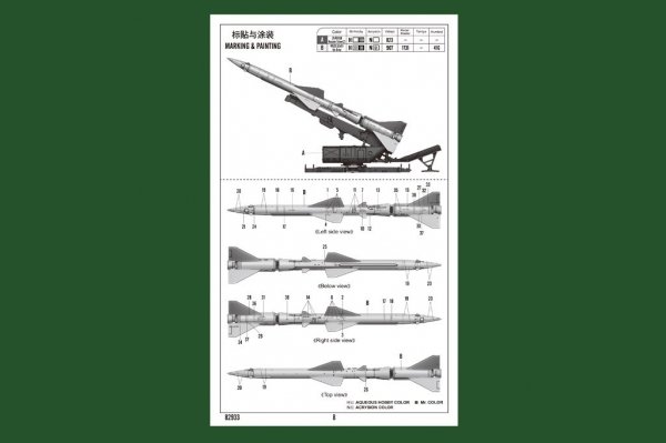 Hobby Boss 82933 Sam-2 Missile with Launcher Cabin 1/72