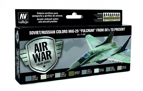 Vallejo 71605 Soviet / Russian colors MiG-29 Fulcrum from 80 to present 8x17 ml