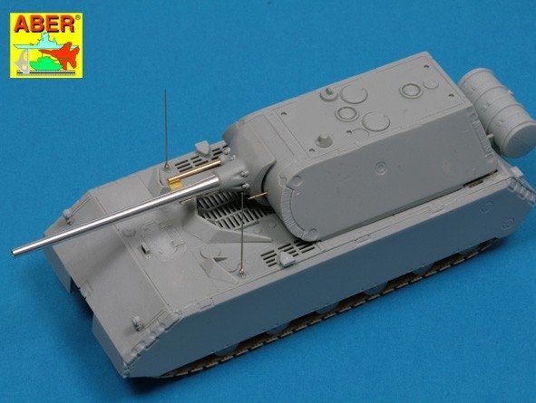 Aber 72L-51 Zestaw 2 Luf do niemieckiego ciężkiego czołgu MAUS / Set of 2 barrels for German Heavy Tank MAUS 1/72