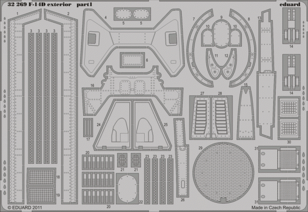 Eduard 32269 F-14D exterior TRUMPETER (1:32)