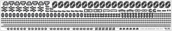 Pontos 37026FN USS BB-63 Missouri 1945 Advanced Detail Up Set (Teak tone stained wooden deck) (1:350)