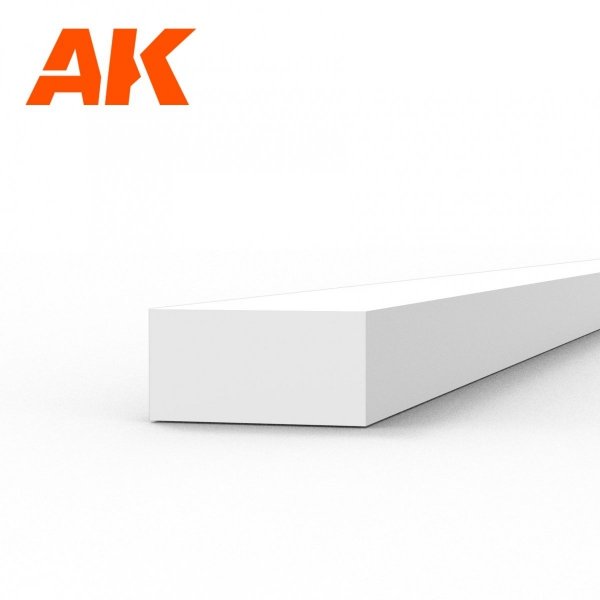 AK Interactive AK6526 STRIPS 1.50 X 3.00 X 350MM – STYRENE STRIP – (10 UNITS)