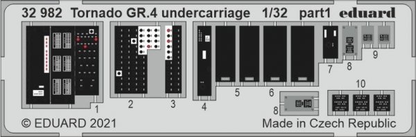 Eduard 32982 Tornado GR.4 undercarriage for ITALERI 1/32