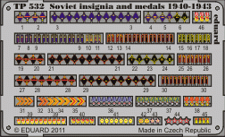 Eduard TP532 Soviet insignia and medals 1940-1943 1/35