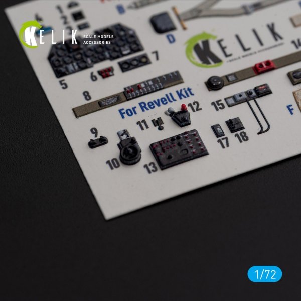 Kelik K72161 P-47M "Thunderbolt"- interior 3D decals for Revell kit (1/72)